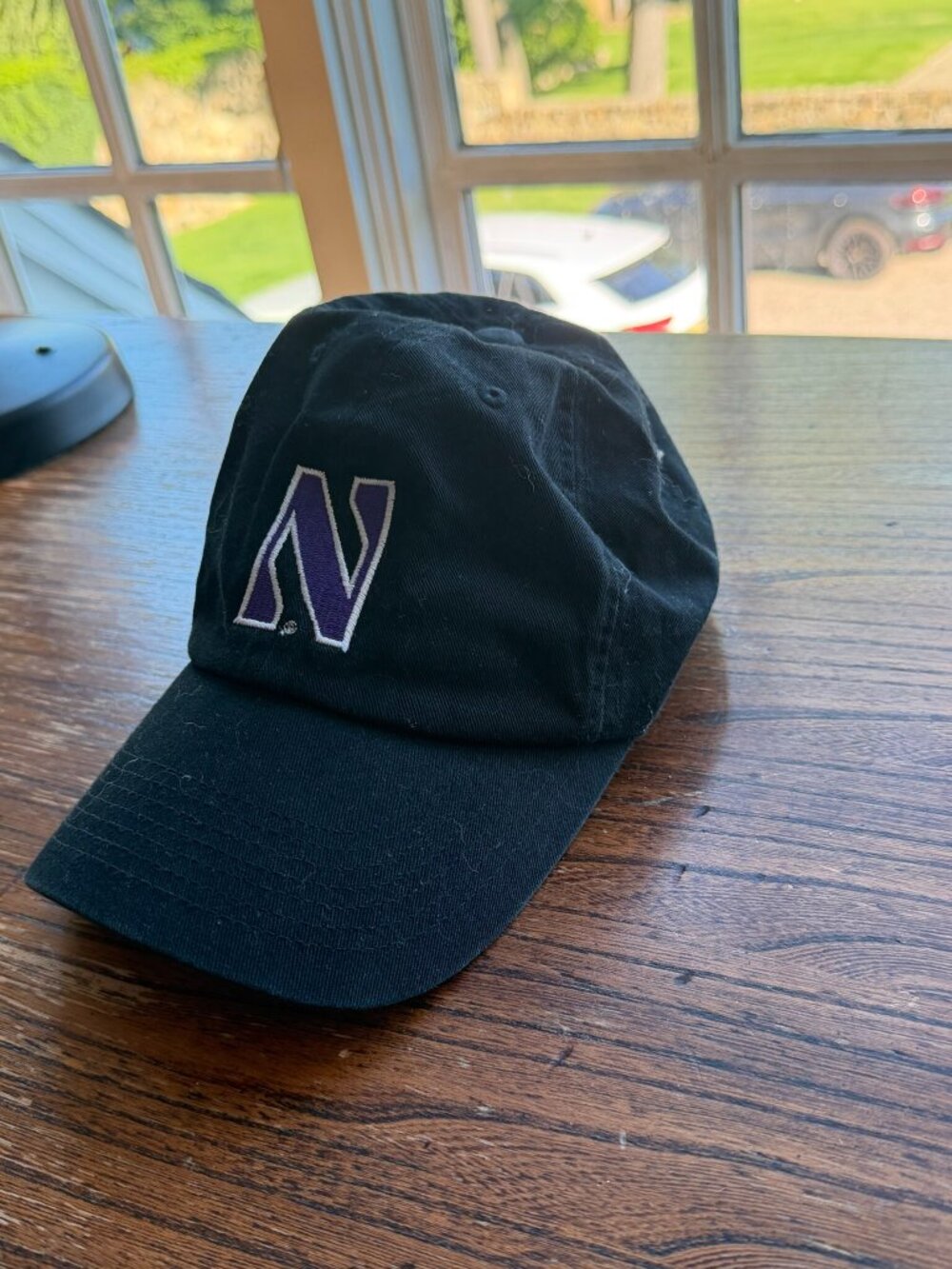 Northwestern Wildcats Black Adjustable Hat